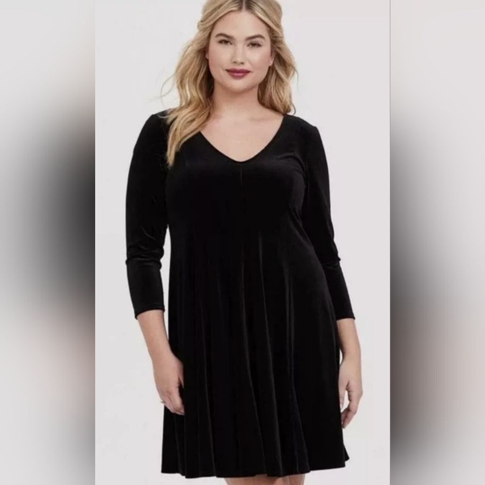 TORRID Black Velvet Dress